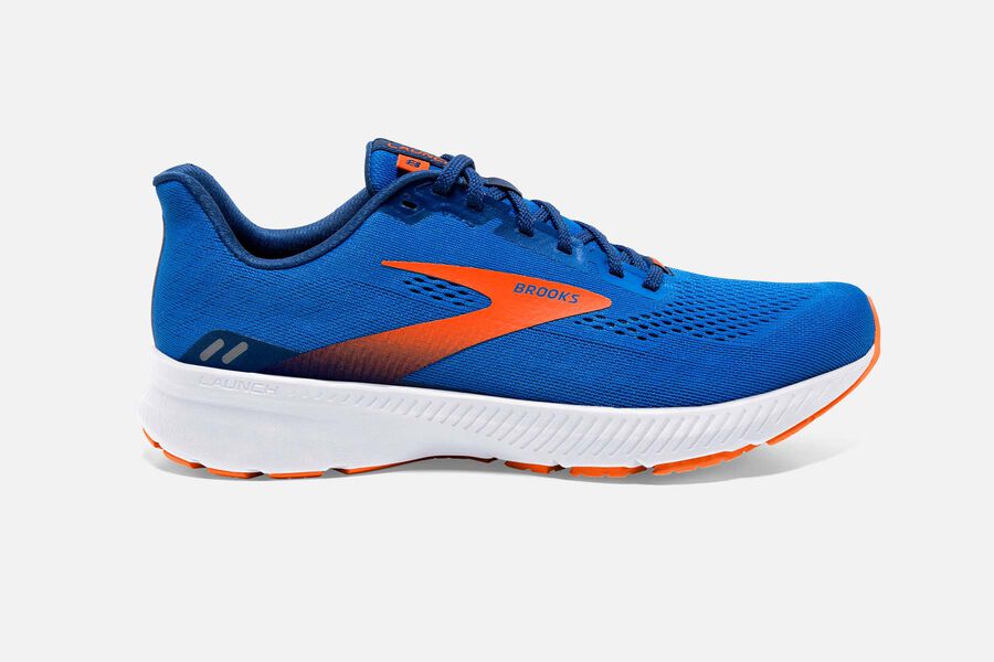 Brooks Israel Launch 8 Road Running Shoes Mens - Blue/Orange - GTA-426053